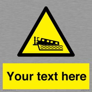 Custom warning grounding narrow boat on lock cill